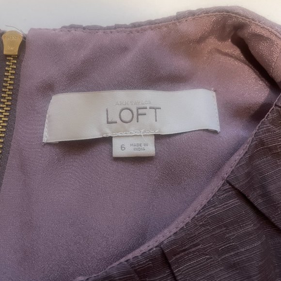 Ann Loft Purple Sleeveless Sheath Dress Size 6 Jewel Tone Office Classic - Picture 6 of 7